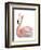 Watercolor Flamingo-Naomi McCavitt-Framed Art Print