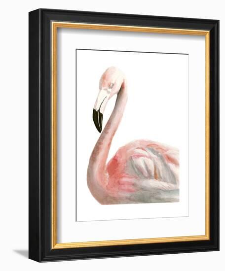 Watercolor Flamingo-Naomi McCavitt-Framed Art Print