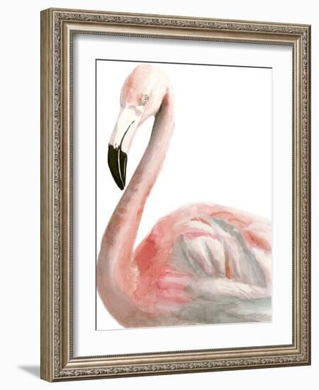 Watercolor Flamingo-Naomi McCavitt-Framed Art Print