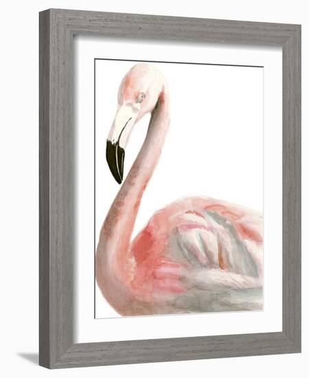 Watercolor Flamingo-Naomi McCavitt-Framed Art Print