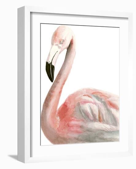 Watercolor Flamingo-Naomi McCavitt-Framed Art Print