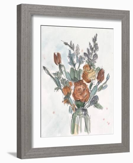 Watercolor Floral Arrangement II-Ethan Harper-Framed Art Print