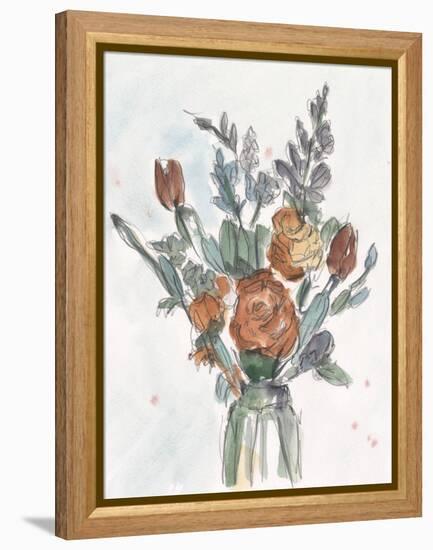 Watercolor Floral Arrangement II-Ethan Harper-Framed Stretched Canvas