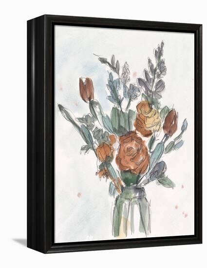 Watercolor Floral Arrangement II-Ethan Harper-Framed Stretched Canvas