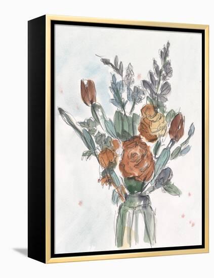 Watercolor Floral Arrangement II-Ethan Harper-Framed Stretched Canvas