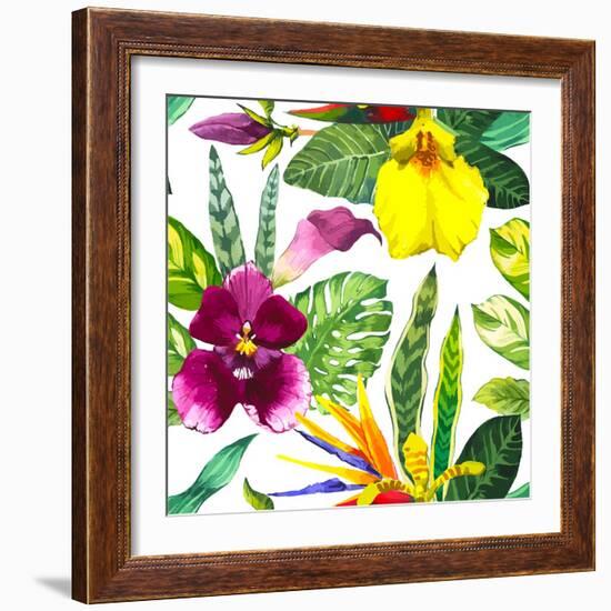 Watercolor Flowers-Monash-Framed Premium Giclee Print