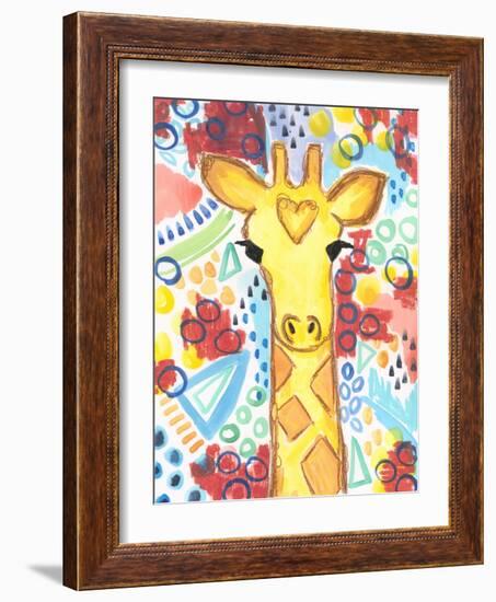 Watercolor - Giraffe-Jennifer McCully-Framed Giclee Print