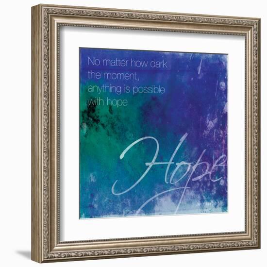 Watercolor Hope Quoted-Jace Grey-Framed Art Print