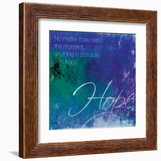 Watercolor Hope Quoted-Jace Grey-Framed Art Print