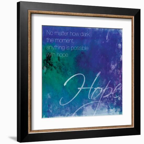 Watercolor Hope Quoted-Jace Grey-Framed Art Print