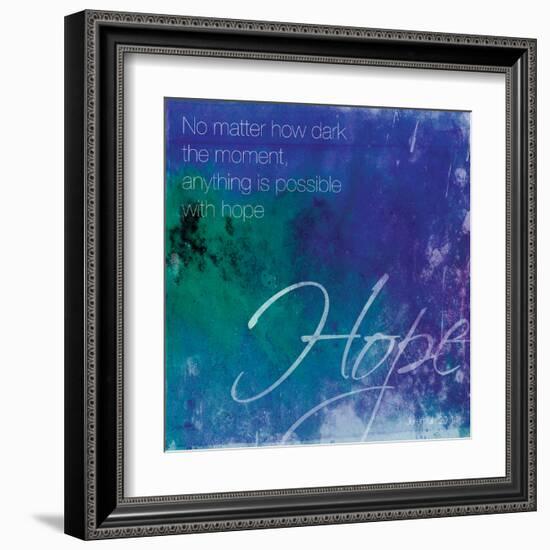 Watercolor Hope Quoted-Jace Grey-Framed Art Print