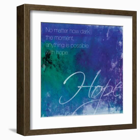 Watercolor Hope Quoted-Jace Grey-Framed Art Print