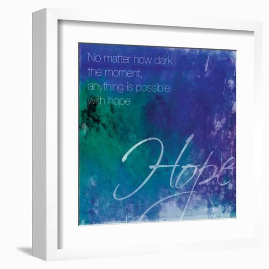 Watercolor Hope Quoted-Jace Grey-Framed Art Print