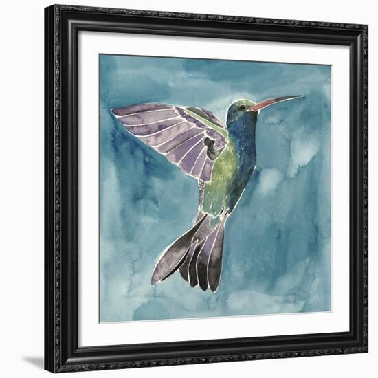 Watercolor Hummingbird I-Grace Popp-Framed Giclee Print