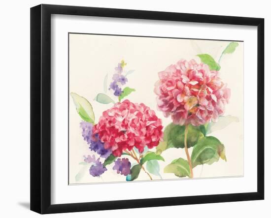 Watercolor Hydrangea-Danhui Nai-Framed Art Print
