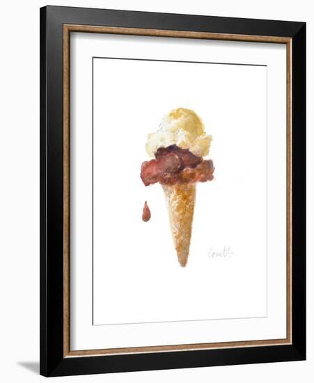 Watercolor Ice Cream Cone I-Lanie Loreth-Framed Art Print
