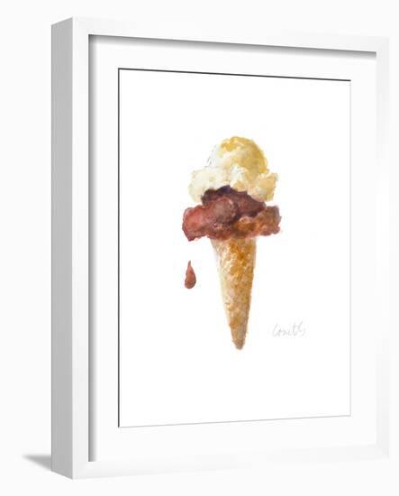 Watercolor Ice Cream Cone I-Lanie Loreth-Framed Art Print