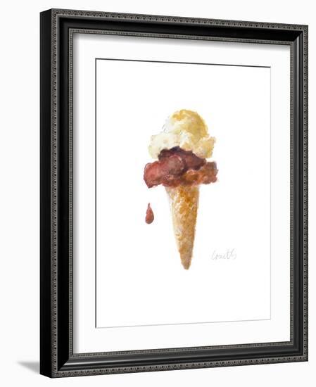 Watercolor Ice Cream Cone I-Lanie Loreth-Framed Art Print