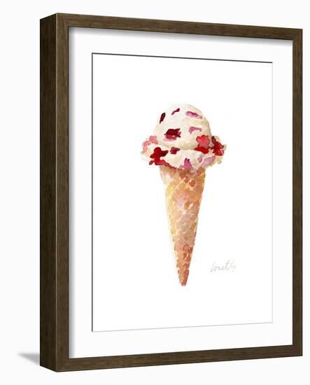 Watercolor Ice Cream Cone II-Lanie Loreth-Framed Art Print