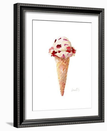 Watercolor Ice Cream Cone II-Lanie Loreth-Framed Art Print