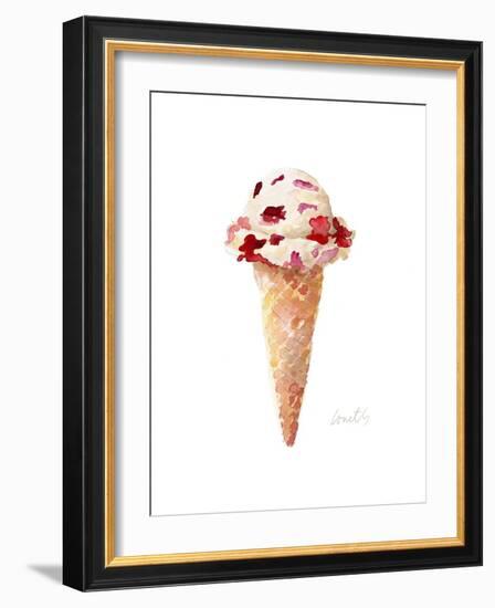 Watercolor Ice Cream Cone II-Lanie Loreth-Framed Art Print