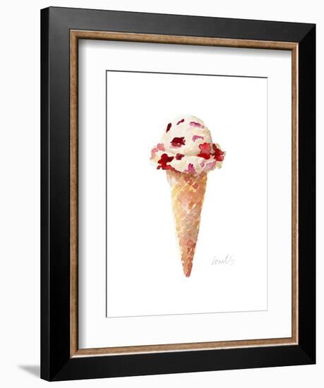 Watercolor Ice Cream Cone II-Lanie Loreth-Framed Art Print