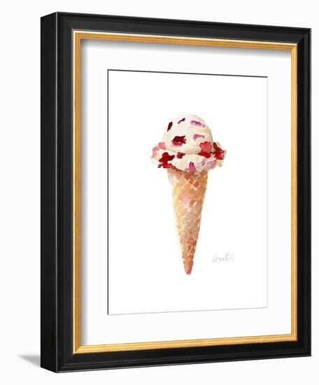 Watercolor Ice Cream Cone II-Lanie Loreth-Framed Art Print