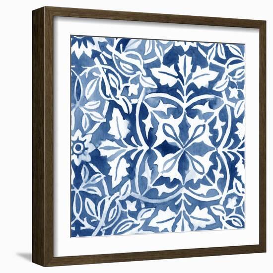 Watercolor Indigo I-June Erica Vess-Framed Art Print