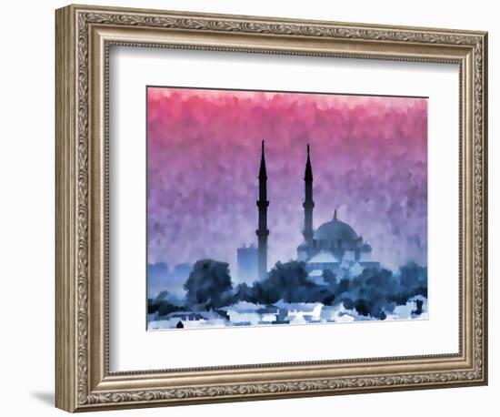 Watercolor Istanbul-Baloncici-Framed Art Print