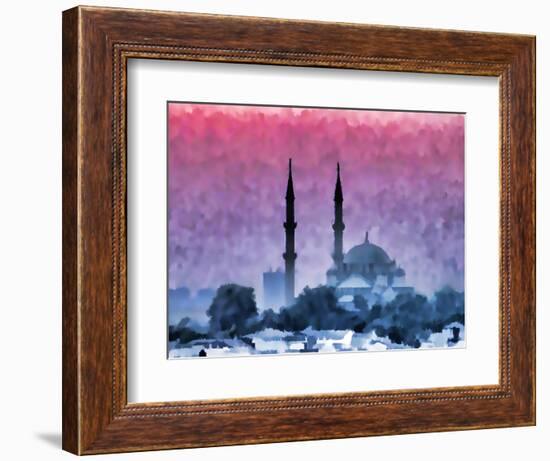 Watercolor Istanbul-Baloncici-Framed Art Print