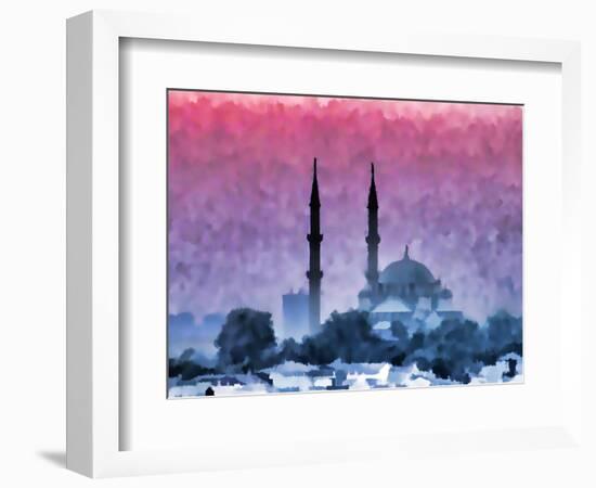 Watercolor Istanbul-Baloncici-Framed Art Print