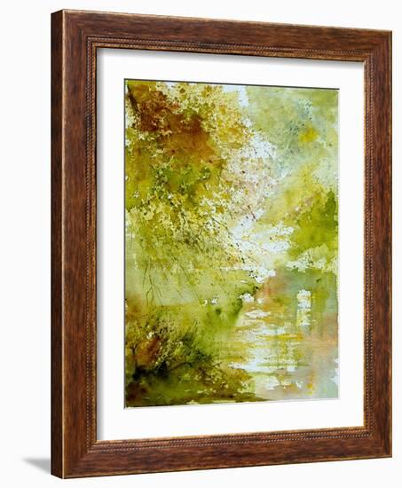 Watercolor - landscape - 211005-Pol Ledent-Framed Art Print