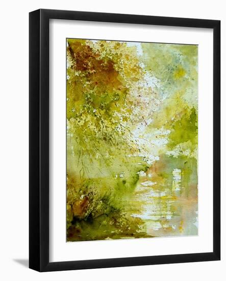 Watercolor - landscape - 211005-Pol Ledent-Framed Art Print