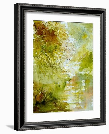 Watercolor - landscape - 211005-Pol Ledent-Framed Art Print