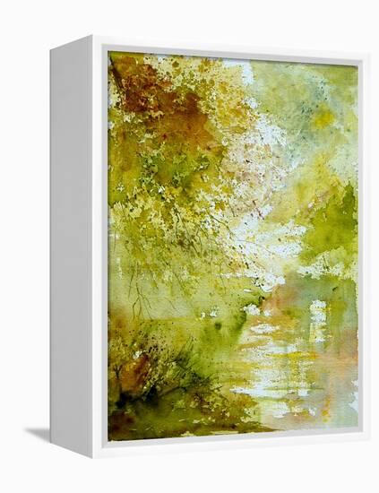 Watercolor - landscape - 211005-Pol Ledent-Framed Stretched Canvas