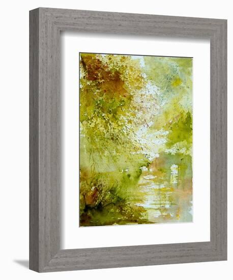 Watercolor - landscape - 211005-Pol Ledent-Framed Art Print