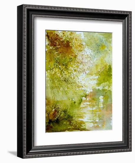 Watercolor - landscape - 211005-Pol Ledent-Framed Art Print