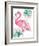 Watercolor Leaf Flamingo I-Patricia Pinto-Framed Art Print