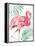 Watercolor Leaf Flamingo II-Patricia Pinto-Framed Stretched Canvas