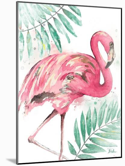 Watercolor Leaf Flamingo II-Patricia Pinto-Mounted Art Print