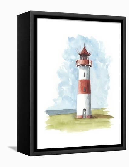 Watercolor Lighthouse II-Naomi McCavitt-Framed Stretched Canvas