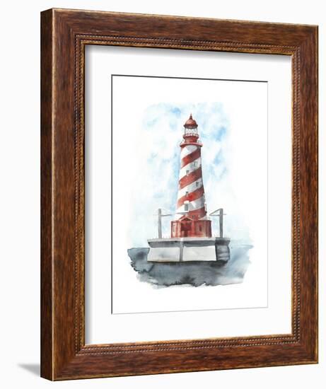 Watercolor Lighthouse IV-Naomi McCavitt-Framed Art Print