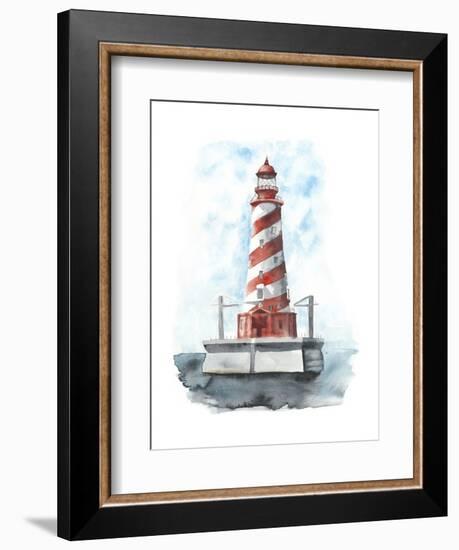 Watercolor Lighthouse IV-Naomi McCavitt-Framed Art Print