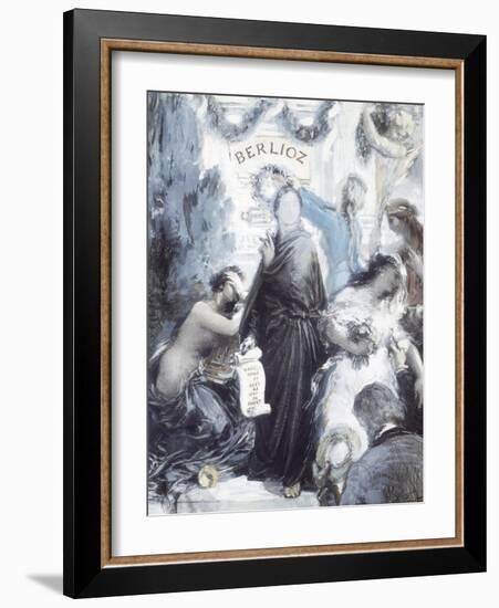 Watercolor Lithograph Commemorating Centenary of Birth of Hector Berlioz, 1903-Henri Fantin-Latour-Framed Giclee Print