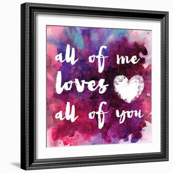 Watercolor Love 1-Melody Hogan-Framed Art Print