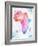 Watercolor Map Africa Pink Blue-anna42f-Framed Art Print