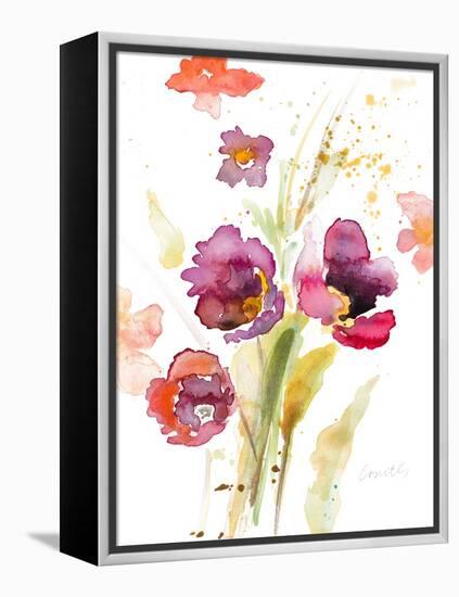 Watercolor Modern Poppies-Lanie Loreth-Framed Stretched Canvas