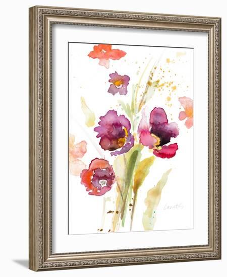 Watercolor Modern Poppies-Lanie Loreth-Framed Art Print