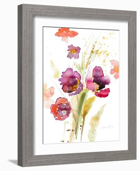 Watercolor Modern Poppies-Lanie Loreth-Framed Art Print