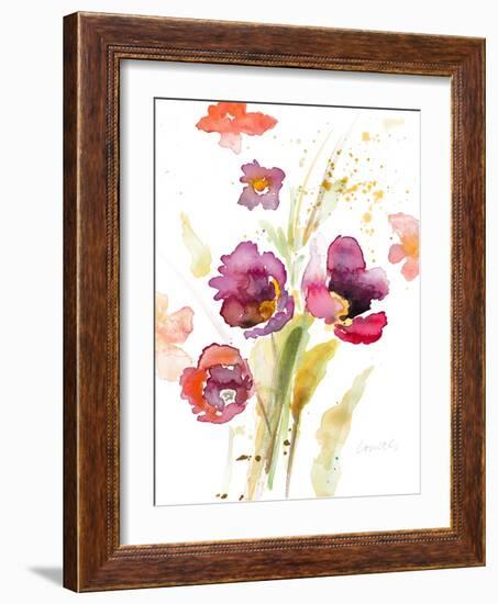 Watercolor Modern Poppies-Lanie Loreth-Framed Art Print